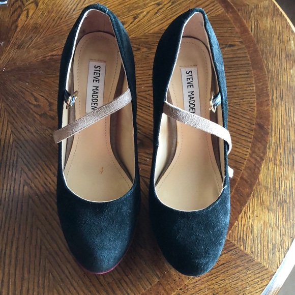 Steve Madden suede platform colorblock Mary Jane’s - Picture 2 of 5
